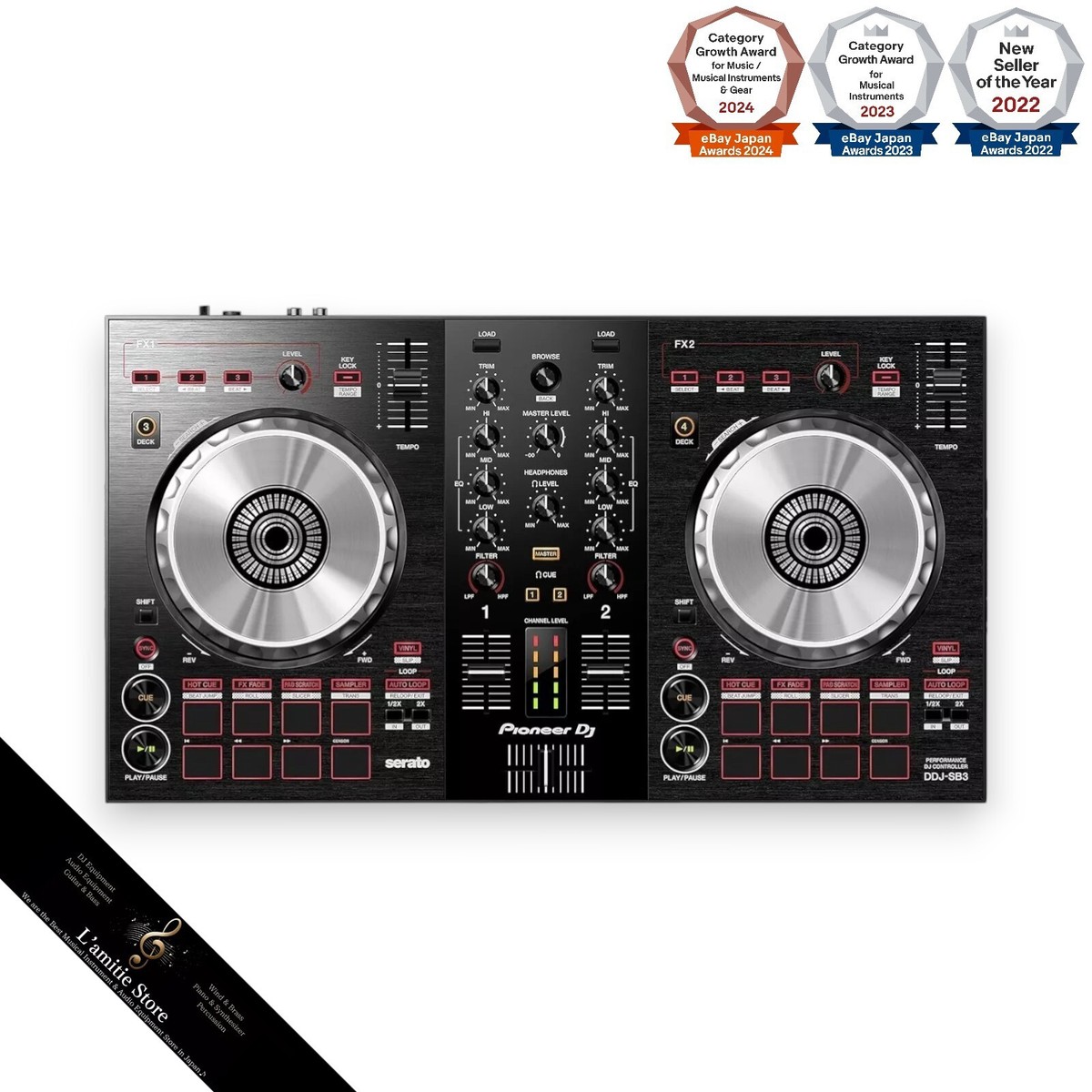 Pioneer DJ DDJ-SB3 DJ Controller SERATO LITE Japan DDJSB3