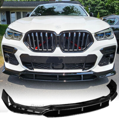 Glossy Black Front Bumper Lip Splitter For BMW G06 X6 M Sport (2020-2023) – GT Style