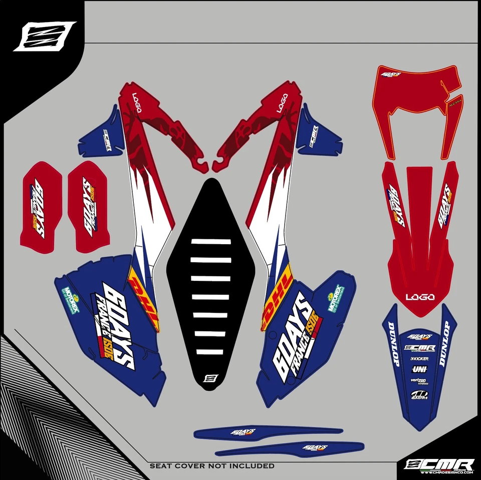 CMR DESIGN CO. Set Grafiken Klebstoff Frankreich Für KTM Sxf EXC 2016 2017 2018 2019 17 18 19
