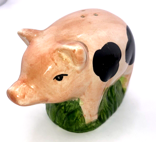 Schwein Salz und Pfefferstreuer Keramik rosa Ton Schweine Vintage - Bild 7 von 13