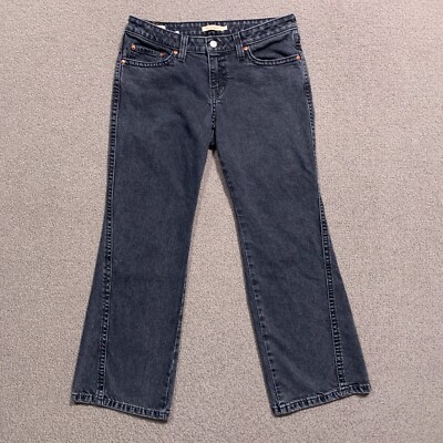 Levi's Jeans Women's 31 Black Noughties Bootcut Med Wsh Denim Flap Pockets 30x28
