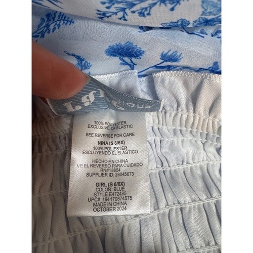 NEU seltene Editionen blaue Blumen Rüschen Rüschen Größe 6/6X - Bild 7 von 10