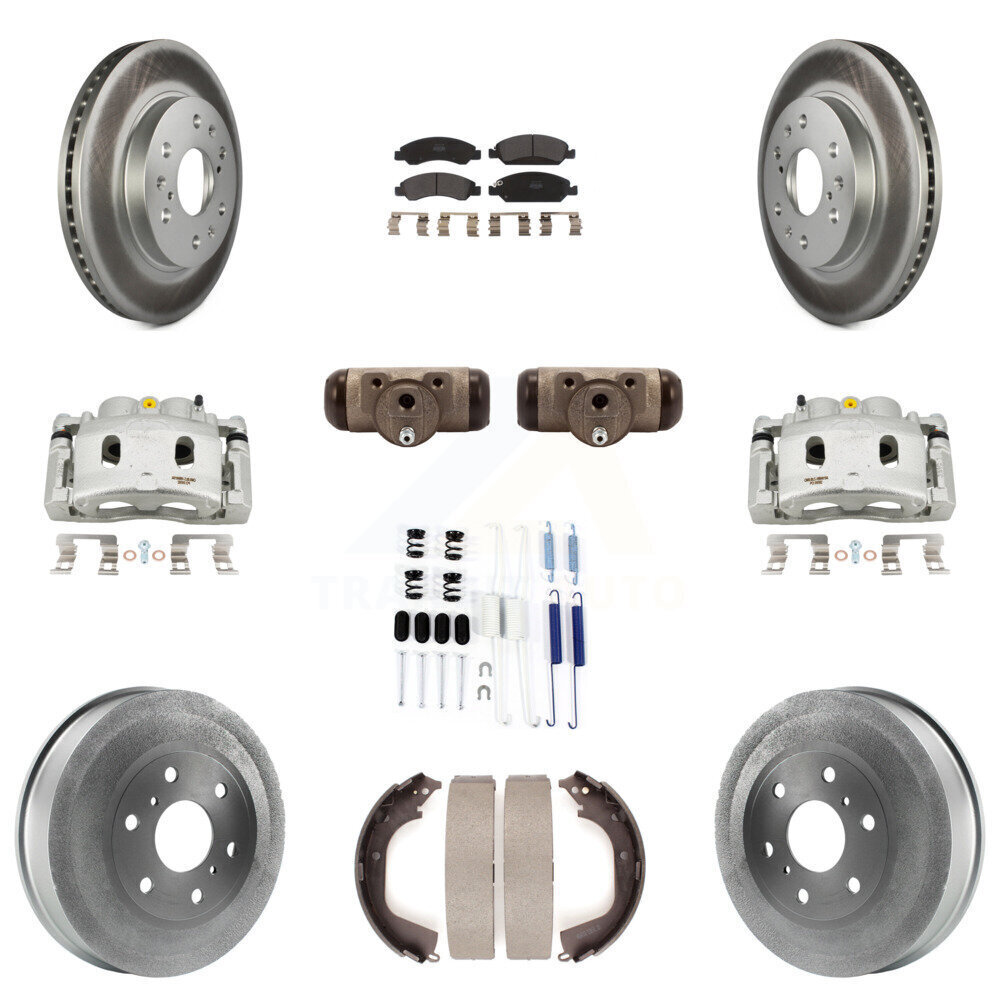 High-Performance Front Rear Brake Caliper Rotor Drum Pad Shoe Cylinder Kit
