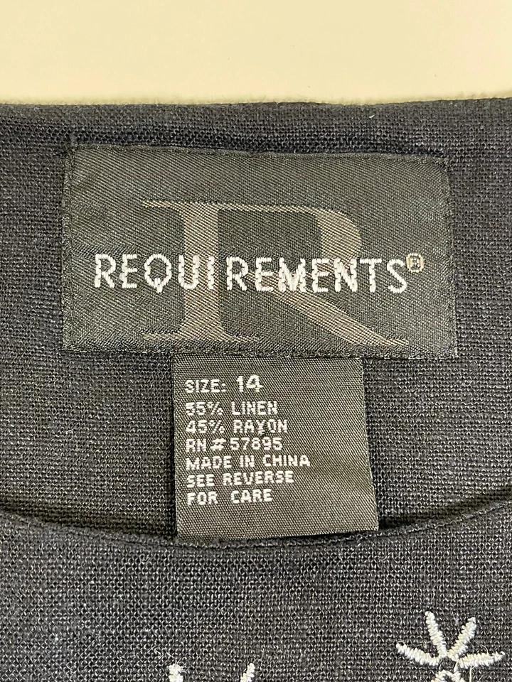 Requisitos Conjunto de 2 Falda Top y Falda Midi Mezcla Lino Adornada Talla 12/14 Foto 4 de 4