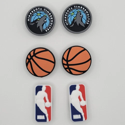 NBA Minnesota Timberwolves Basketball Team For Crocs Shoe Charms - 6 Pieces