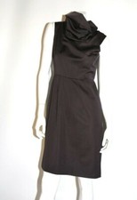 ZARA WOMAN Brown Sleeveless Turtleneck Sheath Mini Dress High Neck Drape Sz M