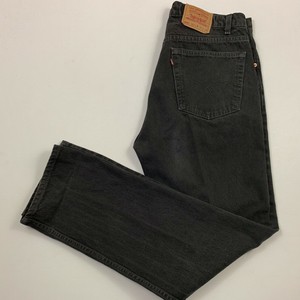 LEVIS Mens Jeans 36x34 Vintage Made in USA 505 Regular Fit Black Cotton Straight | eBay