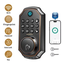 ARPHA  D280W WiFi Fingerprint Smart Door Lock Keyless Entry Keypad Deadbolt APP