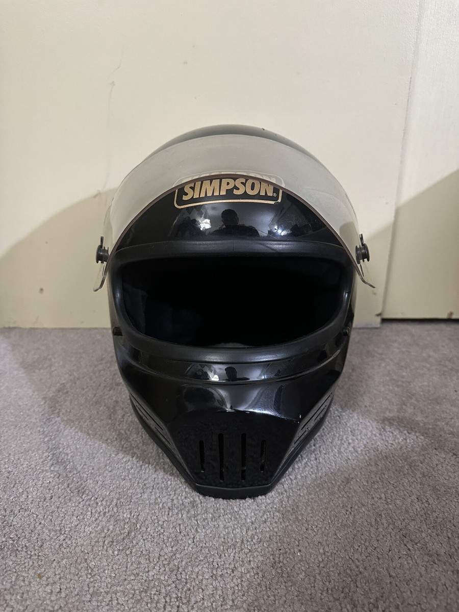 Vintage Simpson Black Darth Vader Motocross Motorcycle MX Helmet