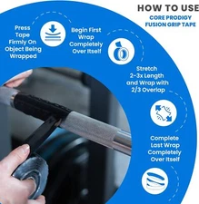 Bar Grip Silicone Tape Wrap - for Pull up Bars Bikes Barbells Dumbbells Bicycle