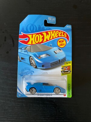 Hot Wheels '94 Bugatti EB110 SS Blue 224/250 HW Exotics 6/10.