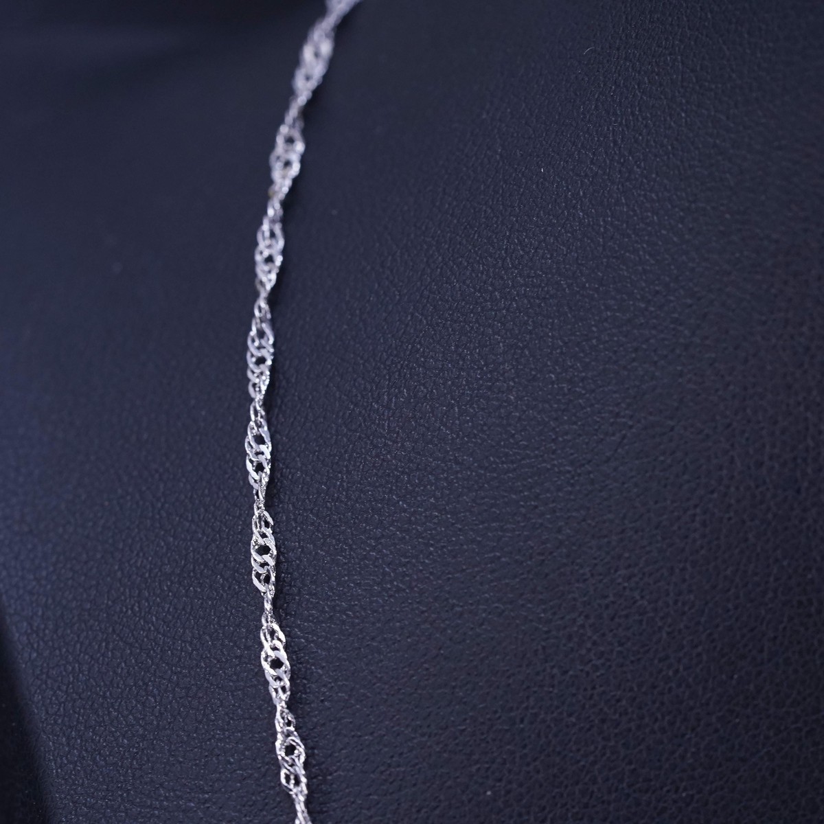 70's vintage silver925 necklace＆bracelet 18” 1.6mm, vintage sterling silver 925 twisted curb chain