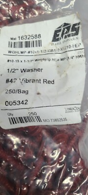 #10 Hex Rubber Washer Head PoleGripper Roofing Screws Vibrant Red