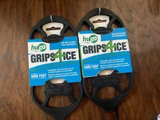 HuGo Grips-4-Ice Winter Traction, Over-Shoe Snow Cleats, 1 Size Fits Most 2 Pack