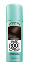NEW L'Or al Paris Magic Root Cover Up Gray Concealer Spray Dark Brown 2.0 OZ/57G