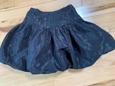 CHILDREN'S PLACE Black Dressy Balloon Skirt Satin Feel Size 5 Girl