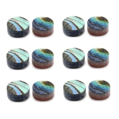 MARKENLOS 12PCS Abalone Guitar Luthier Dots Inlay Fret Side Marker 6MM For Bass Ukulele