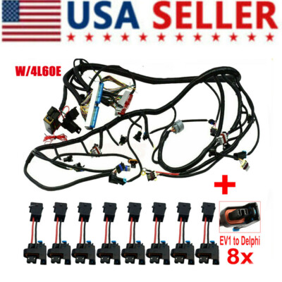 For LS SWAPS DBC 4.8 5.3 6.0 97-06 98 99 00 LS1-4L60E Wiring Harness Stand Alone