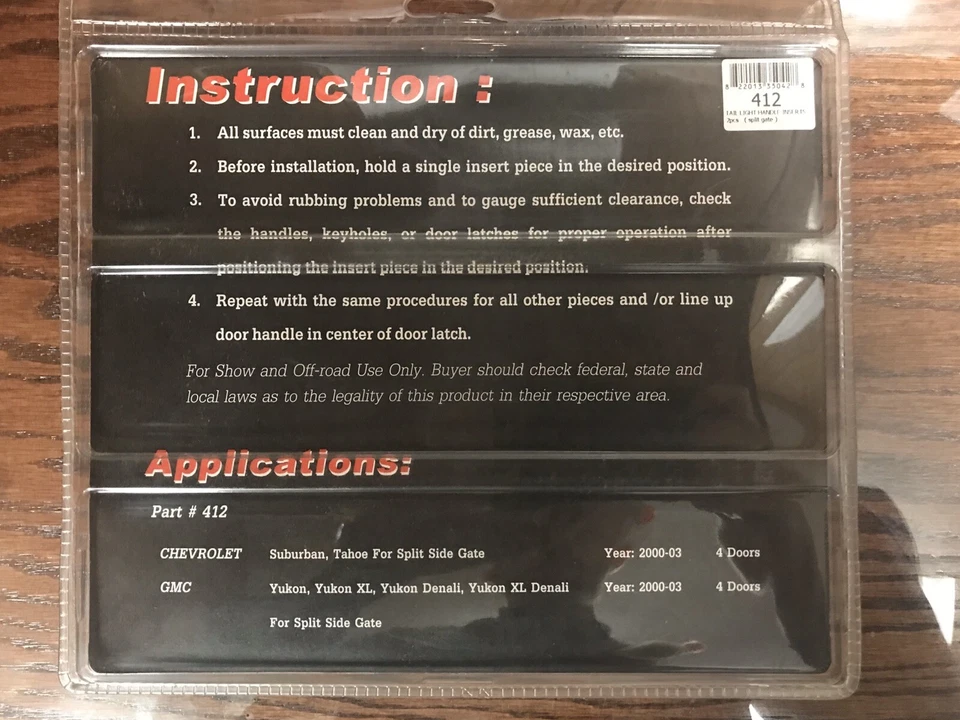 Manija de puerta trasera cromada para Chevrolet Suburban/Tahoe o GMC Yukon 2000-2003 Foto 2 de 4