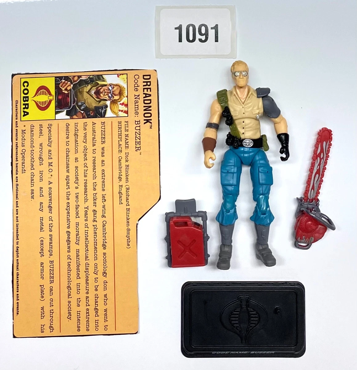 Gi Joe 25th Anniversary Dreadnok BUZZER v4 Complete Hasbro 2007