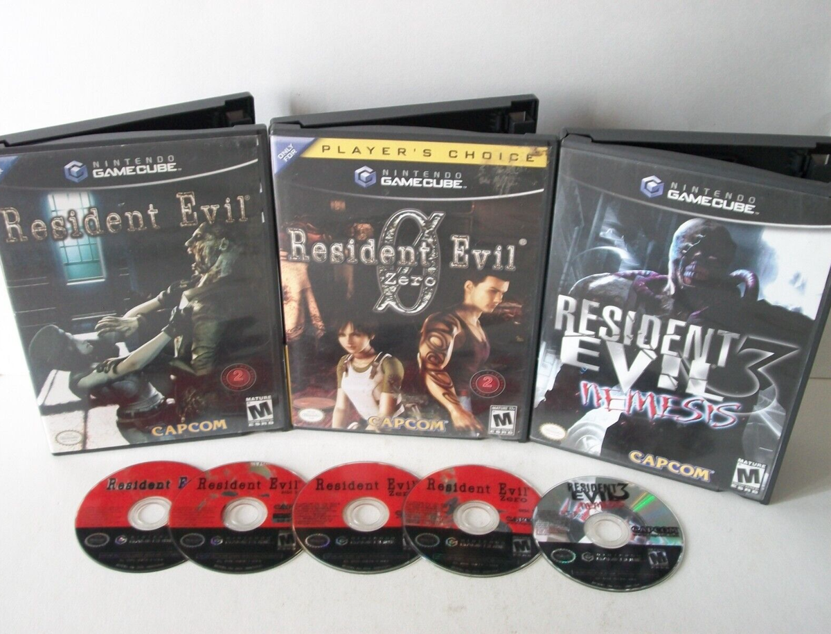 Nintendo GameCube Resident Evil Games Lot 3 Nemesis 0 Zero 1 2002