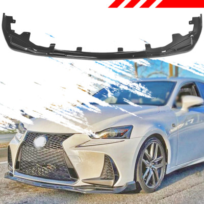 Glossy Black Front Bumper Lip Spoiler 3-Piece For Lexus GS350 GS450H F-Sport 2016-2020