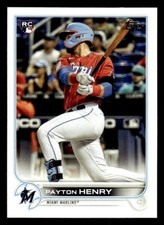 2022 Topps #611 Payton Henry Rookie Card Miami Marlins