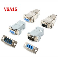 VGA15 Male  Female Connector Adapter 15P Plug Buchse Plastic/Metal Housing