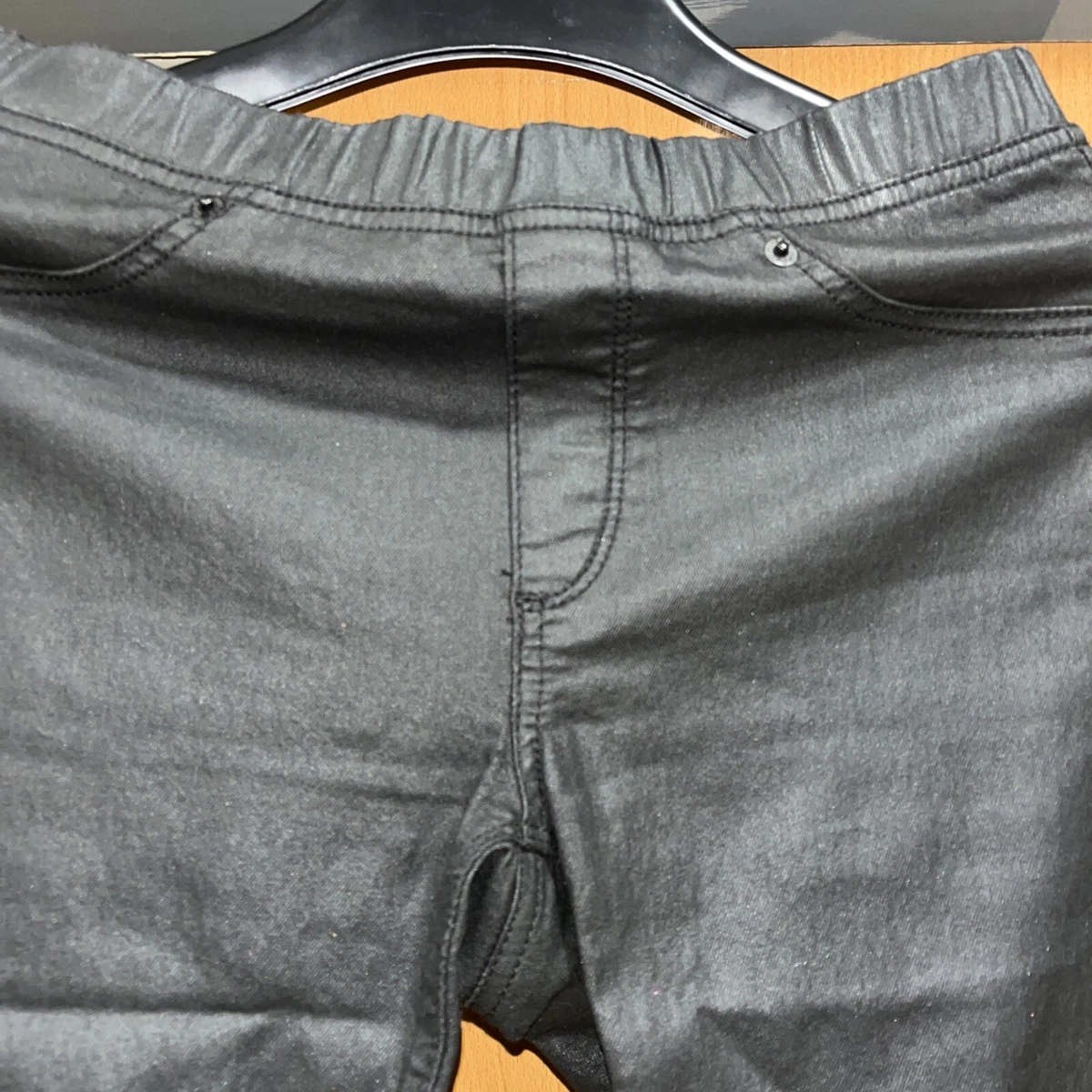 Black plastic jeans 2025