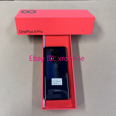 Unlocked OnePlus 8 Pro 5G 128/ 256GB 6.78''48MP Snapdragon 865 4510mAh Onyx Black