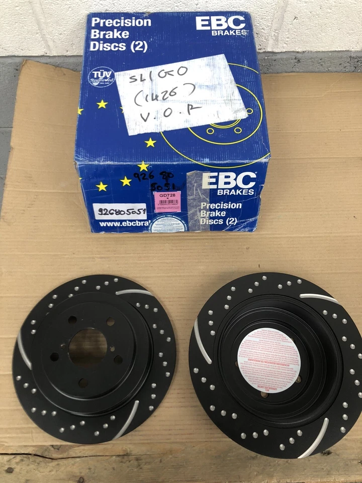 DISCOS DE FRENO TRASEROS EBC X2 266mm se adapta a SUBARU LEGACY II IMPREZA II FORESTER GD728 Foto 2 de 4