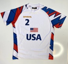 Loudmouth USA Volleyball Mens Large 2012 Olympics Jersey White / Men’s Small