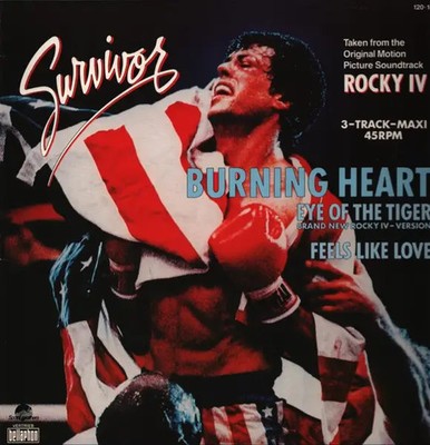 Survivor Burning Heart, Eye Of The Tiger, Feels Like Love Bellaphon Vinyl LP