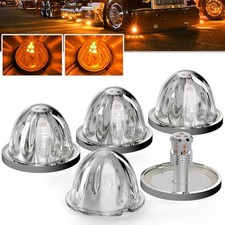 4Pcs Amber Watermelon LED Lights w/High Low Lighting, Watermelon Amber, 4PCS