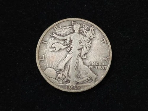 1935-S Walking Liberty Silver Half Dollar Very Fine 180310