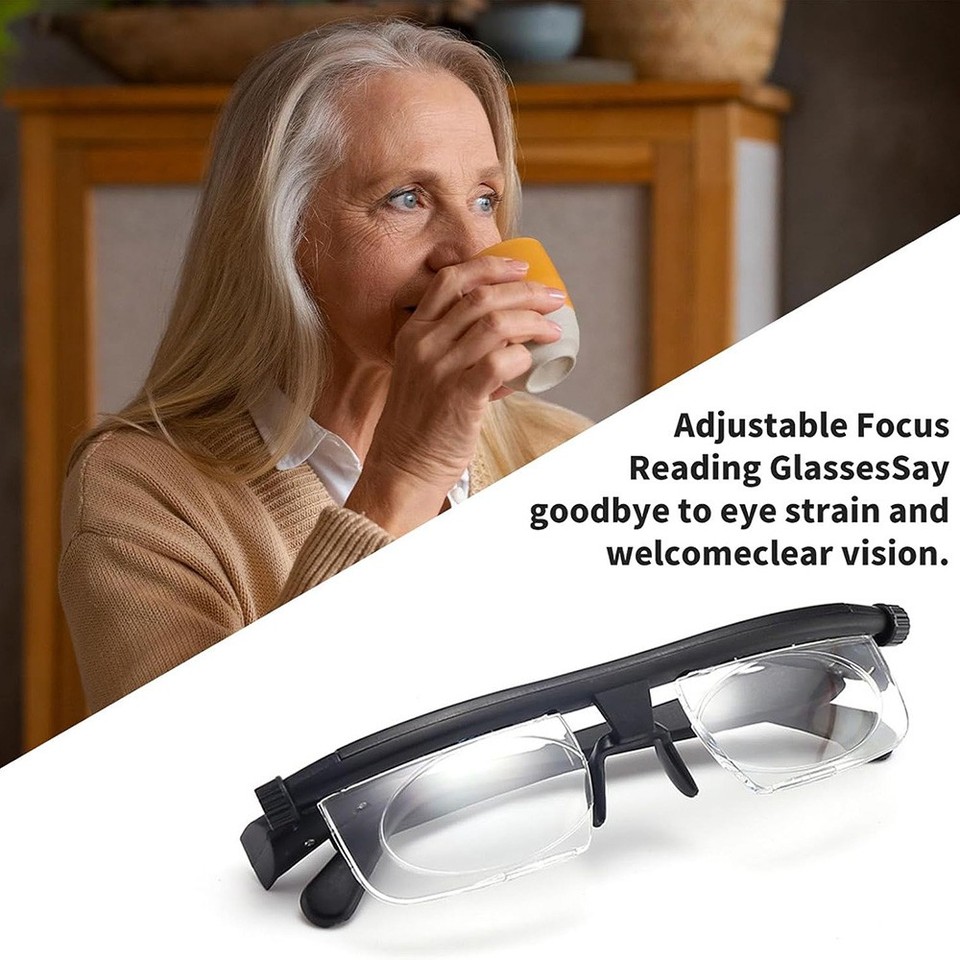 Adjustable Reading Glasses Dial Vision Flex Focal Readers Eyeglasses ...