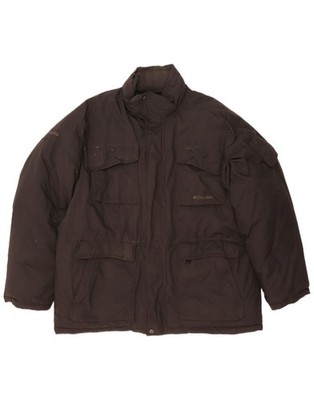 Columbia Herren Wattierte Jacke UK 42 XL Schwarz Nylon BE02