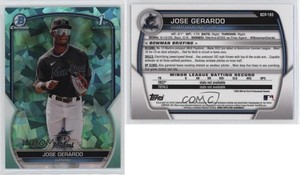 2023 Bowman Chrome Sapphire Edition Prospects Aqua /99 Jose Gerardo #BCP-195
