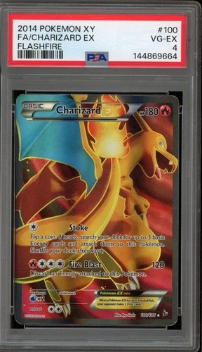 Pokemon Charizard EX XY Flashfire Full Art #100 PSA 4