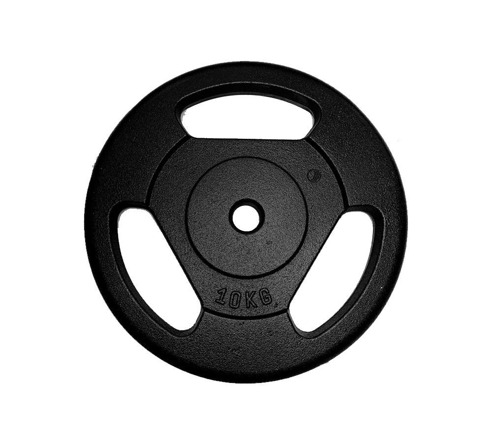 Disco Fundido 10KG para Gimnasio Barra 25,4 CM Pesos Pesistica Home Fitness
