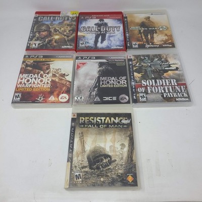 Lot of 7 PS3 Game Sony PlayStation 3 Call of Duty MW2 COD 3 Medal of Honor