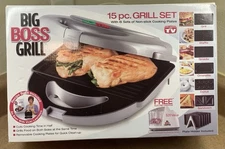 As Seen On TV EMSON The Big Boss Grill W/6 Sets Of Cooking Plates