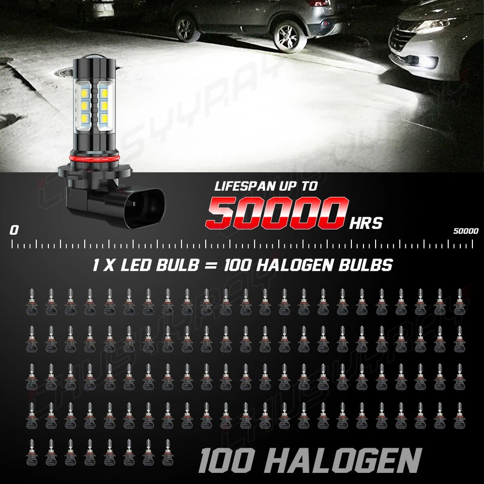 Kit de lâmpadas LED/HID para Cadillac Escalade 2007-14 farol neblina direção DRL - Imagem 2 de 4