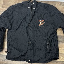 VINTAGE Tigger The Disney Store Jacket Adult Medium Black Full Zip Nylon