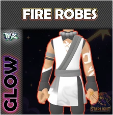 Roblox World Zero WZ - FIRE ROBES - GLOWING HEX ITEMS