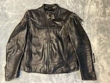 Vintage Harley Davidson Willie G Leather Fringe Motorcycle Jacket Men&rsquo;s Sz 40