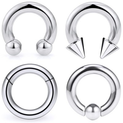 6g Septum Ring Gauges Earring Plug Tunnel Stretching Piercing Kit 6 Gauge Sur...