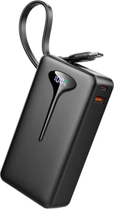 Power Bank with Build in Cable, Smallest 22.5W 10000mAh USB C Portable Charger,