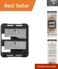 Compact Dual Pencil Sharpener - Perfect for Eyeliner & Lip Liner, Travel Ready
