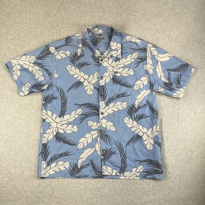 Quicksilver Waterman Shirt Mens Large Hawaiian Floral Tropical Beach Surf Camp
